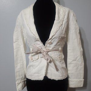 White House Black Market Cream Blazer 00